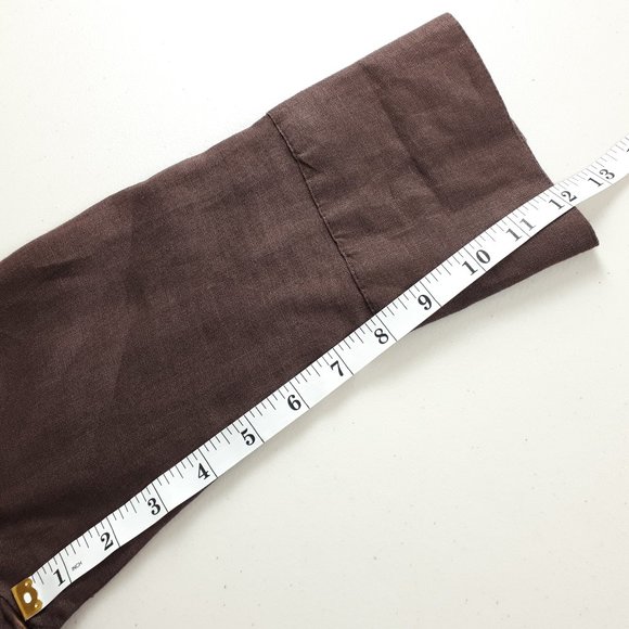 Alice Blue Button Down Brown Linen Tunic - Picture 7 of 15